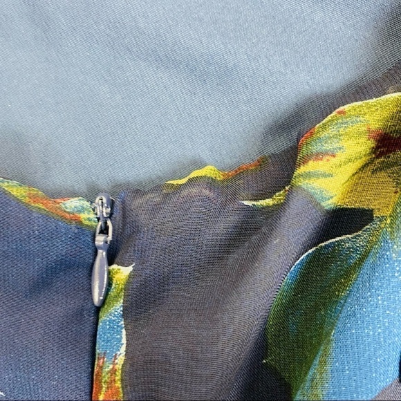 Lulu’s Aubree Navy Blue Floral Lace Up Maxi Dress Size S - Picture 11 of 14